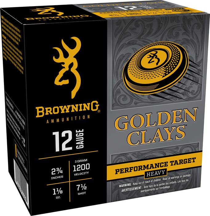 Browning Ammo BGC12M7 Golden Clays 12Gauge 2.75" 1 1/8oz 7.5Shot 25 Per Box/10 Case