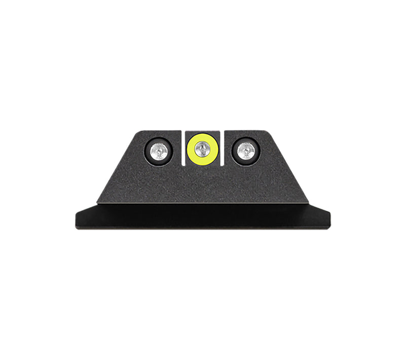 Night Fision SAW201003YGZ Tritium Night Sights for Smith & Wesson  Green Tritium Yellow Outline Front Sight-Green Tritium Black Outline Rear Sight M&P/M&P M2.0