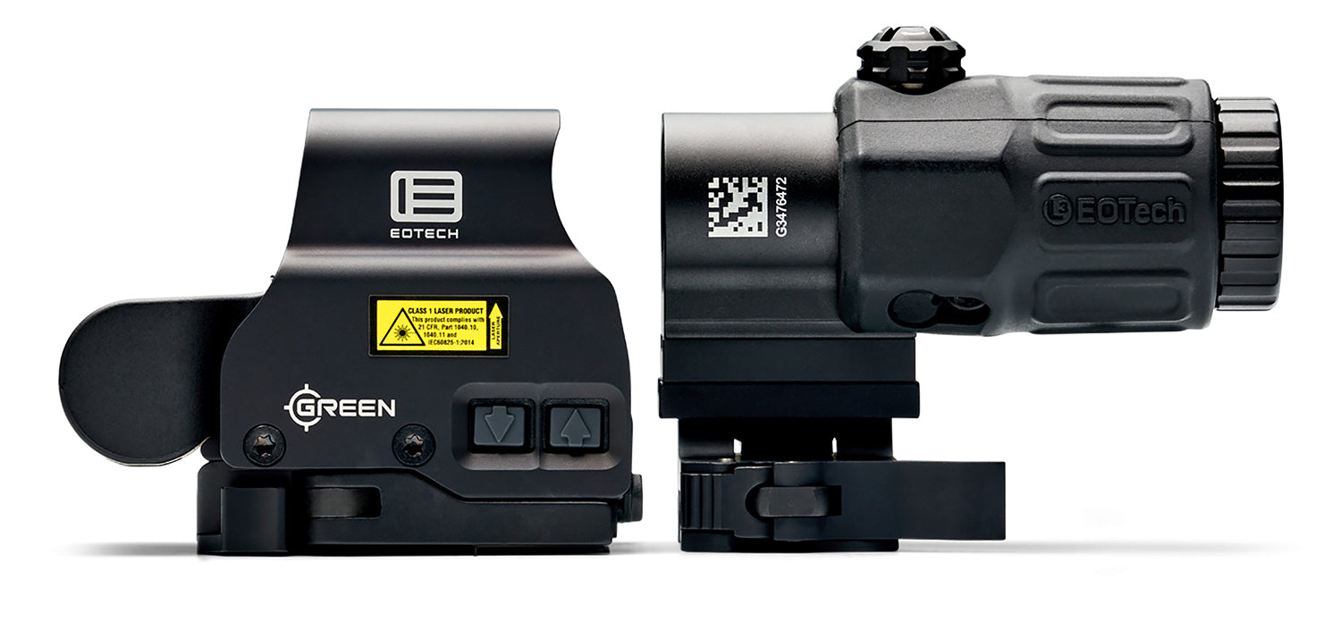 Eotech HHSGRN HHS Green EXPS & G33 Magnifier Matte Black 1x/3x 1.20" x 0.85" 1 MOA Green Dot/68 MOA Ring