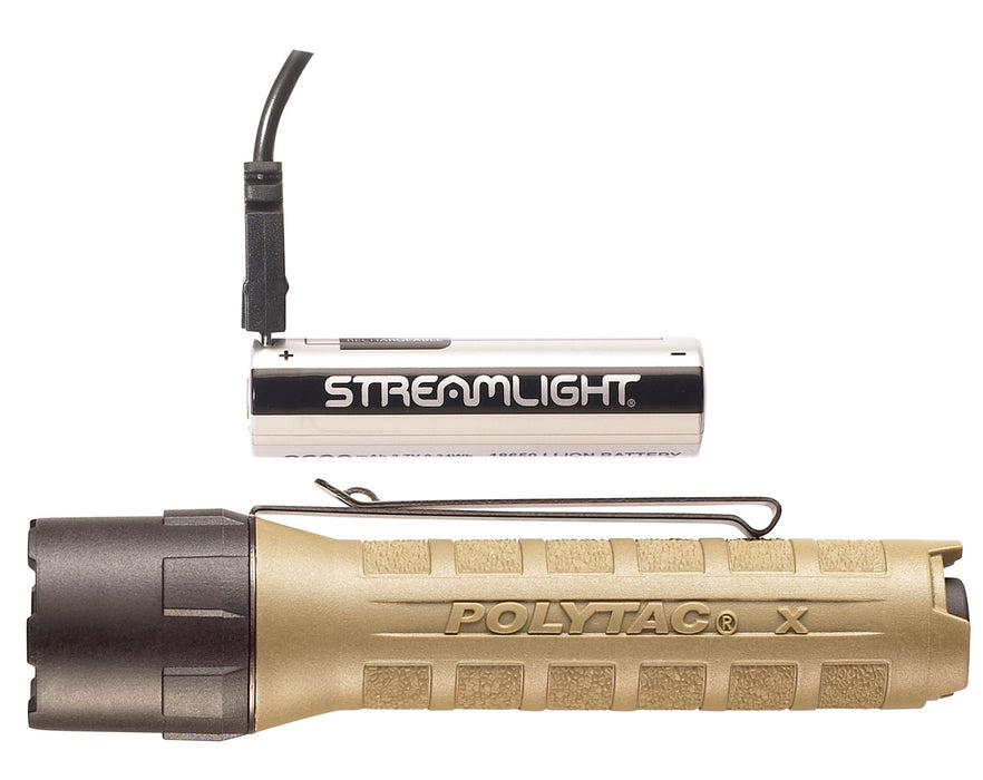 Streamlight 88612 PolyTac X USB  Coyote 35/260/600 Lumens White LED