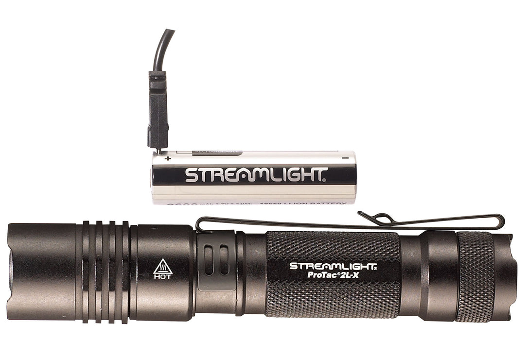 Streamlight 88082 ProTac 2L-X USB Black Anodized Aluminum White LED 40/500 Lumens 165 Meters Range