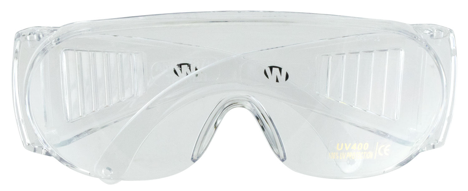 Walker's GWPFCSGLCLR Sport Glasses Full Coverage Adult Clear Lens Polycarbonate Clear Frame