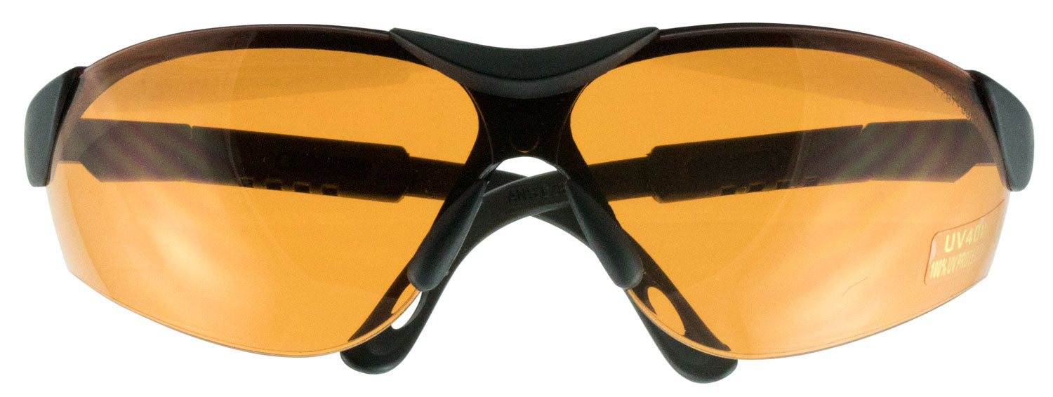 Walker's GWPXSGLAMB Sport Glasses Elite Adult Amber Lens Polycarbonate Black Frame