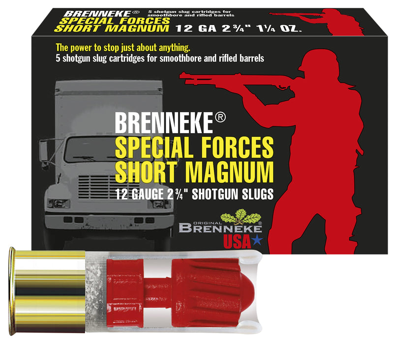 Brenneke SL122SFM SFSM  12 Gauge 2.75" 1 1/4 oz/525 gr 1418 fps Slug Shot 5 Bx/50 Cs