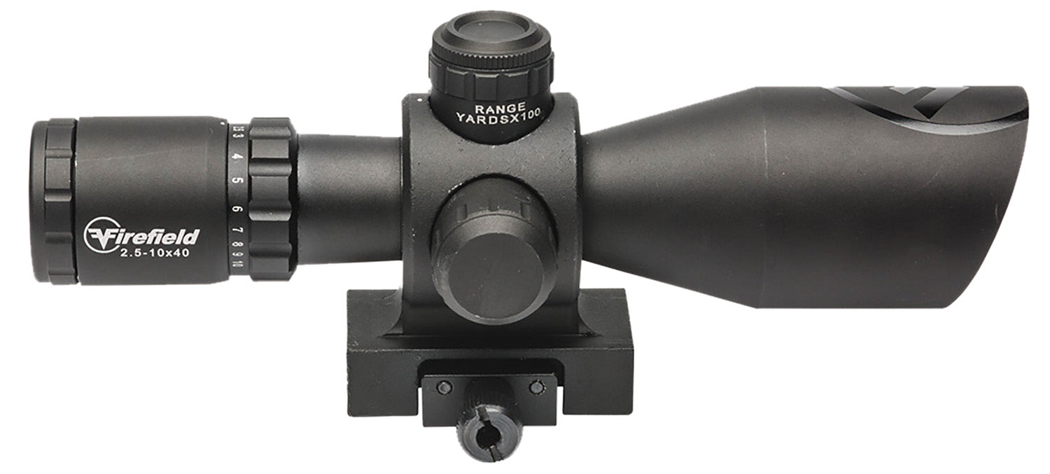 Firefield FF13064 Barrage  Matte Black 2.5-10x40mm Illuminated Red/Green Mil-Dot Reticle