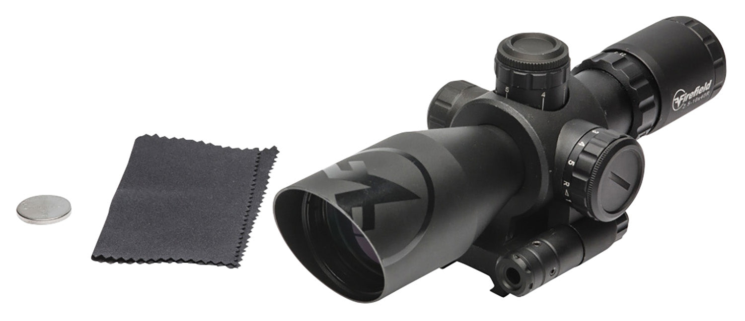 Firefield FF13065 Barrage w/Red Laser Matte Black 2.5-10x40mm Illuminated Red/Green Mil-Dot Reticle/Red Laser