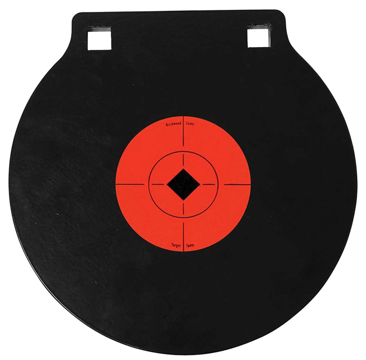 Birchwood Casey 47615 World of Targets Double Hole 10" Pistol/Rifle Black/Orange AR500 Steel Circle w/Crosshair & Diamond 0.38" Thick Hanging