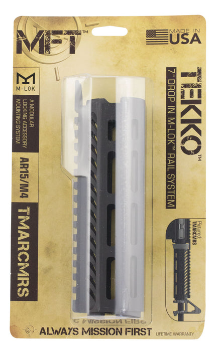 Mission First Tactical TMARCMRS Tekko Rail System AR-15 Carbine Black Hardcoat Anodized Aluminum 7" M-LOK