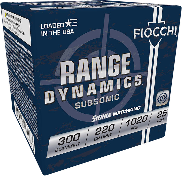 Fiocchi 300BLKMB Extrema  300 Blackout 220 gr 1020 fps Sierra MatchKing BTHP 25 Bx/20 Cs