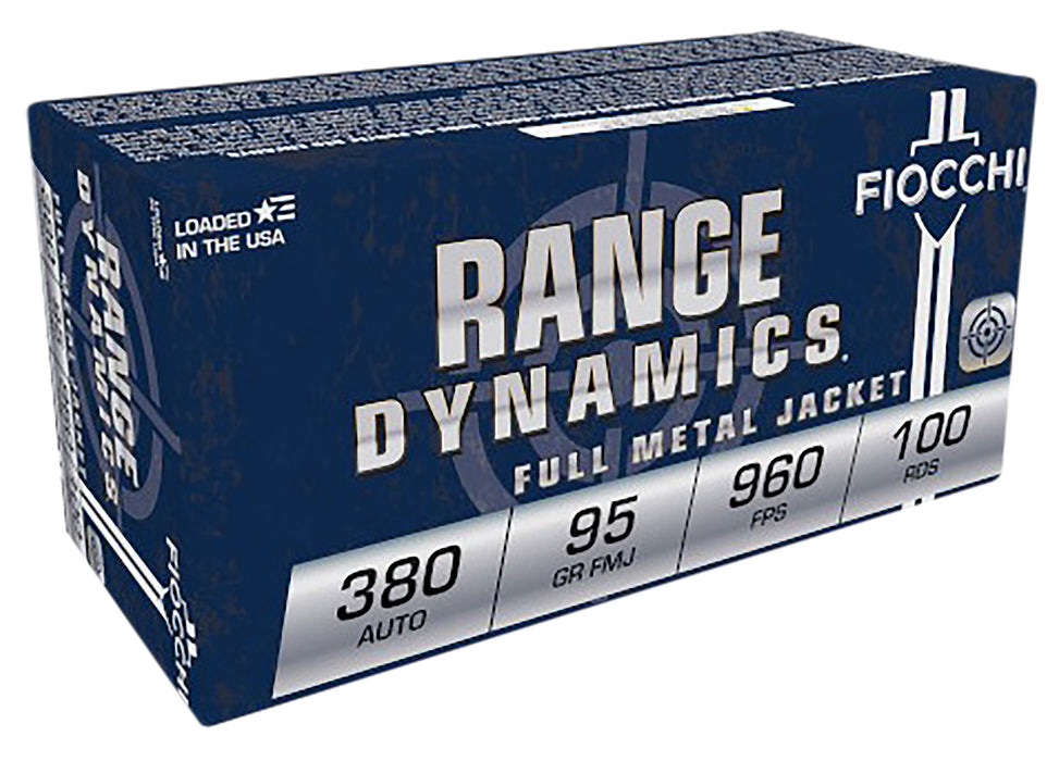 Fiocchi 380ARD10 Range Dynamics  380 ACP 95 gr 960 fps Full Metal Jacket (FMJ) 100 Bx/10 Cs (Range Pack)