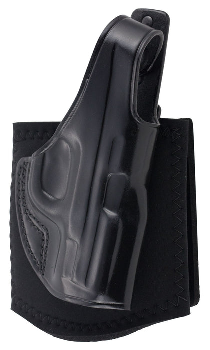 Galco AG652B Ankle Glove  Size Fits Ankles up to 13" Black Leather Hook & Loop Fits S&W M&P Shield Fits S&W M&P Shield Plus Fits S&W M&P Shield 2.0 Right Hand