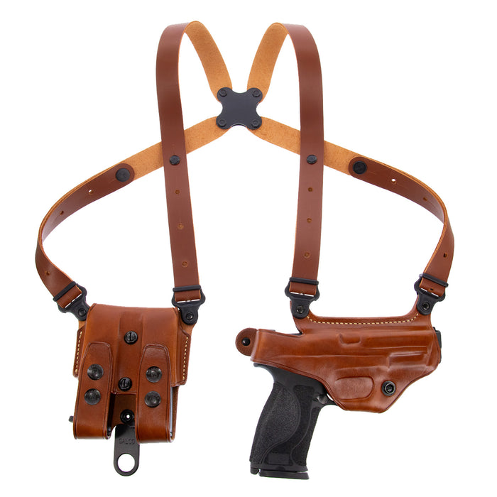 Galco MC820 Miami Classic Shoulder System Size Fits Chest Up To 56" Tan Leather Fits Sig P320 Fits Sig P320 Compact Fits Sig M18 Right Hand