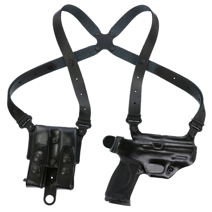 Galco MC820B Miami Classic Shoulder System Size Fits Chest Up To 56" Black Leather Fits Sig P320 Fits Sig P320 Compact Fits Sig M18 Right Hand