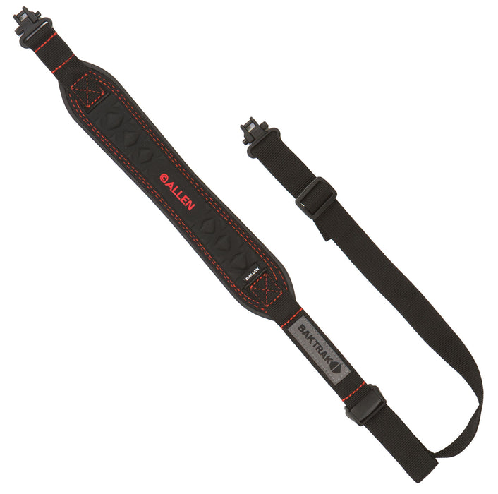 Allen 8375 Vapor  Rifle Sling w/Swivels Black w/Red Accents Nylon Webbing, BakTrak Grip Panel Back,  Adjustable Design w/Cam Lock Buckle