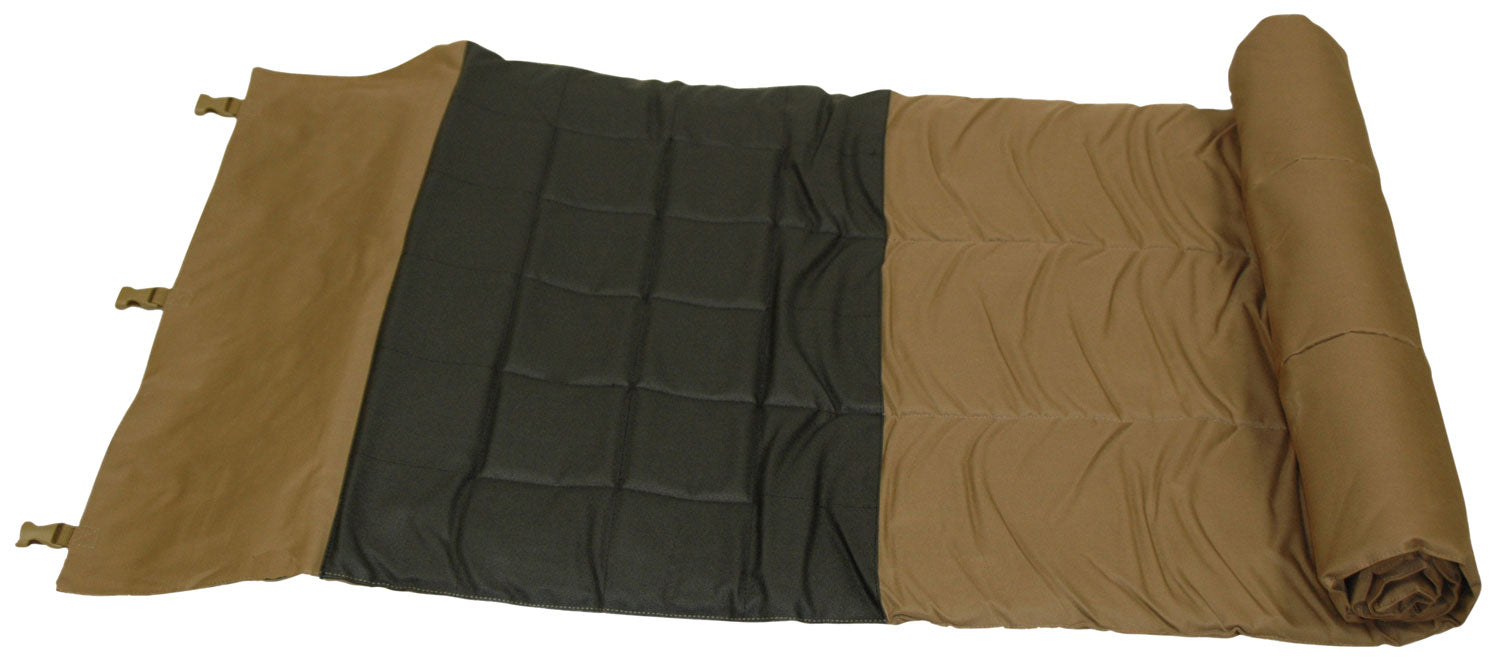 Boyt Harness 79021 Max-Ops Shooting Mat Water Resistant Coyote Brown Polyester with Non-Slip Rubber Surface & Poly Webbing Strap 27" x 85"