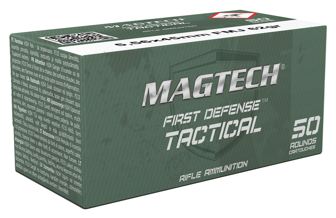 Magtech 556B Tactical/Training  5.56x45mm NATO 62 gr 3085 fps Full Metal Jacket (FMJ) 50 Bx/20 Cs