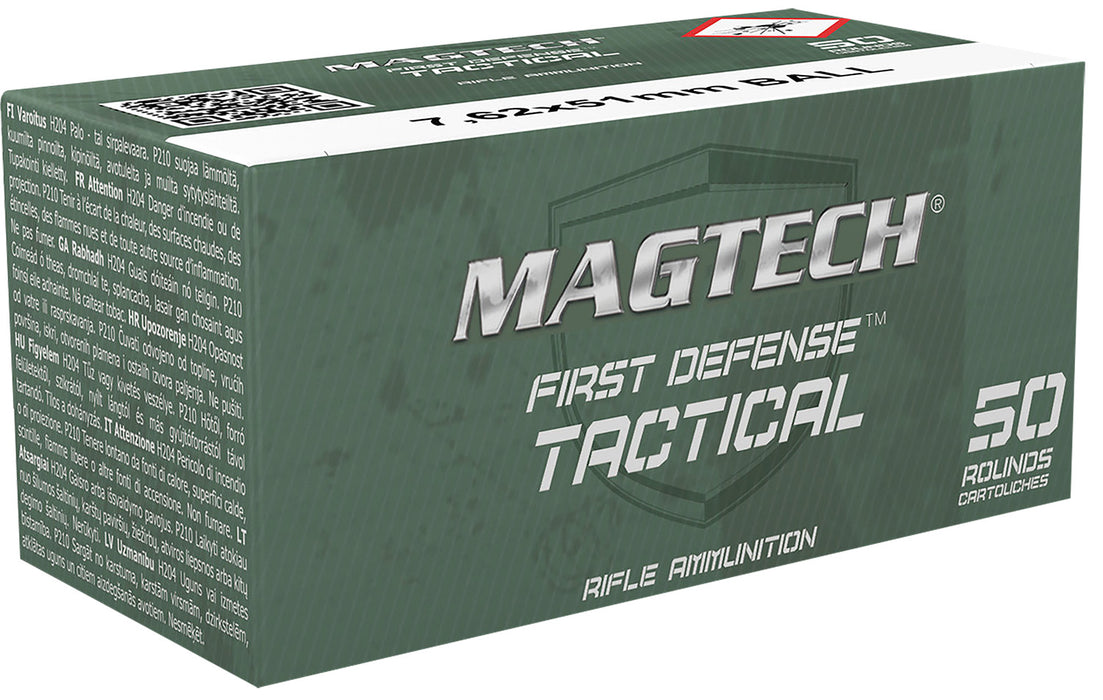 Magtech 762A Tactical/Training Target 7.62x51mm NATO 147 gr Full Metal Jacket (FMJ) 50 Per Box/ 8 Cs