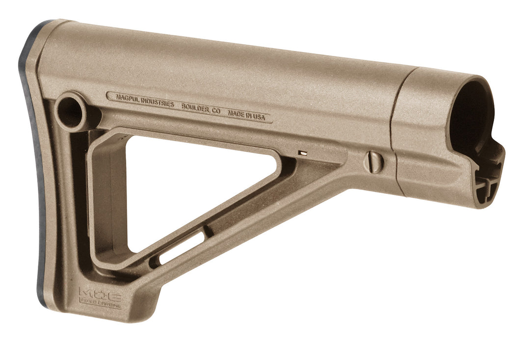 Magpul MAG480-FDE MOE Carbine Stock Fixed Flat Dark Earth Synthetic for AR-15, M16, M4 with Mil-Spec Tubes (Tube Not Included)