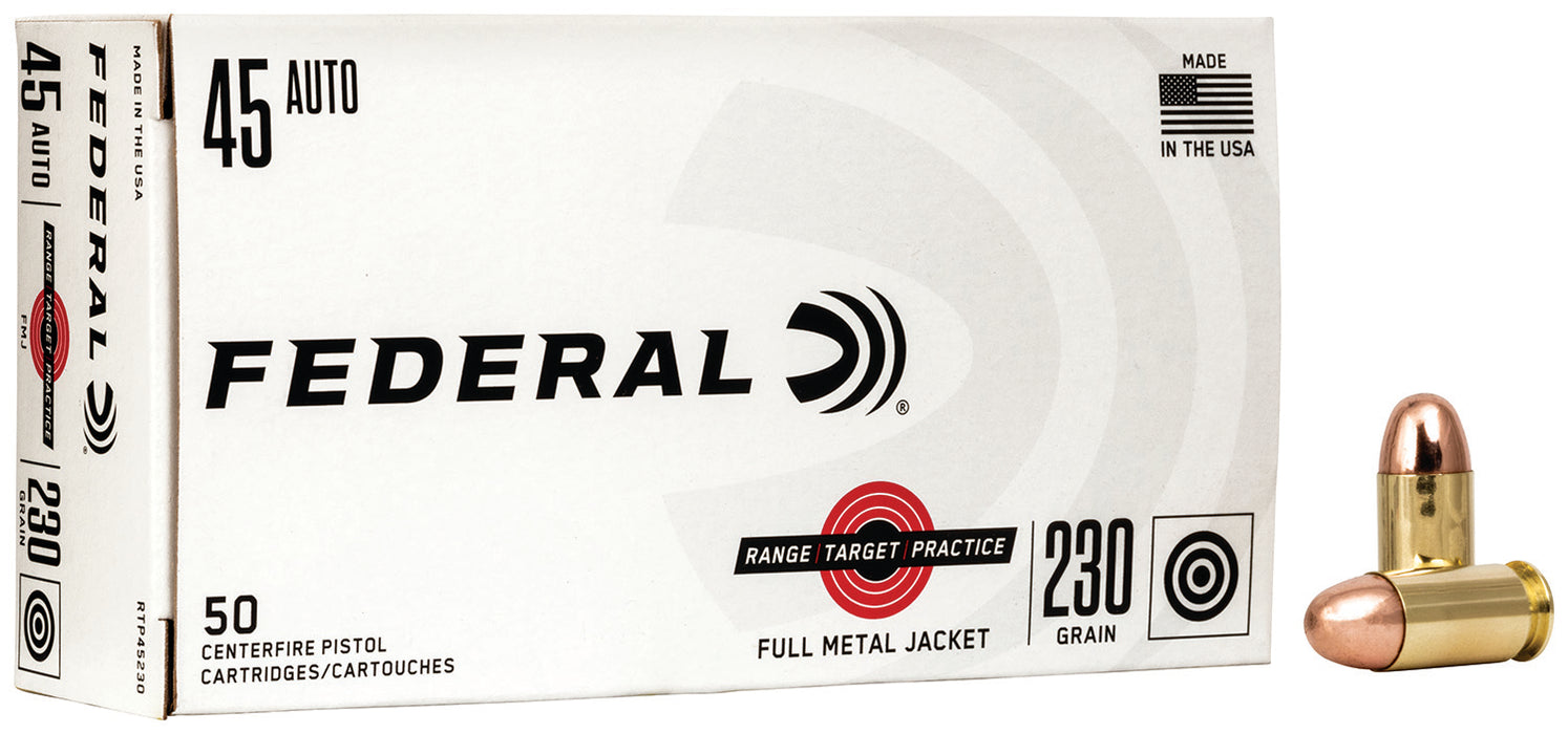 Federal RTP45230 Range & Target  45ACP 230gr Full Metal Jacket