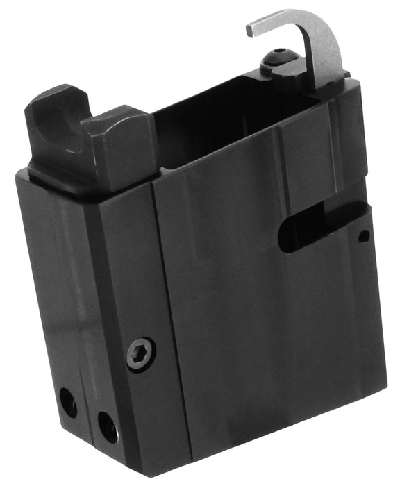 TacFire AD9MMCOLT Magazine Magwell Adapter  made of 6061-T6 Aluminum with Hardcoat Anodized Black Finish for Colt SMG & Uzi Style Magazines