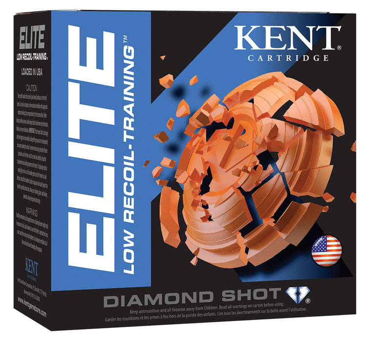 Kent Cartridge E122L208 Elite Low Recoil-Training 12 Gauge 2.50" 3/4 oz 1200 fps 8 Shot 25 Bx/10 Cs