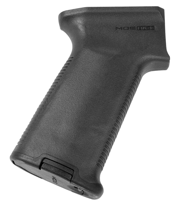 Magpul MAG537-BLK MOE+ Grip Black Polymer with OverMolded Rubber for AK-47, AK-74