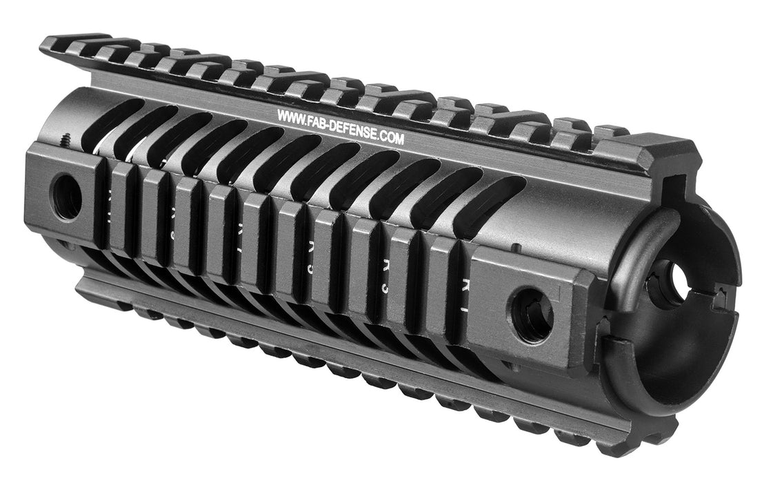 FAB Defense FXNFR NFR Quad Rail for Carbine Length M16 1913 Mil-Spec Picatinny Rails Black Anodized Aluminum