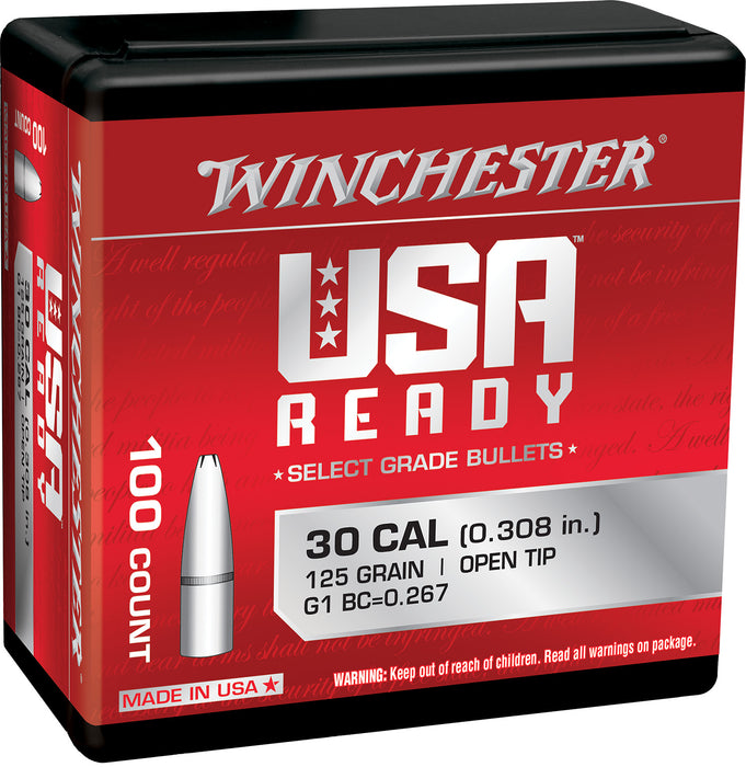 Winchester Ammo WBR30125 Centerfire Rifle  308 Win 125 gr Open Tip 100 Per Box/ 10 Case