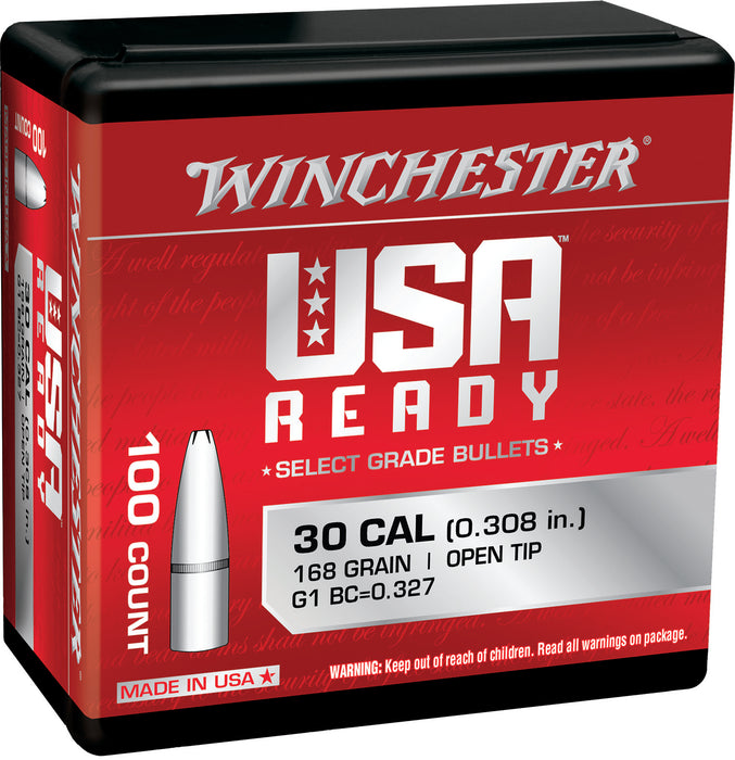 Winchester Ammo WBR30168 Centerfire Rifle  308 Win 168 gr Open Tip 100 Per Box/ 10 Case