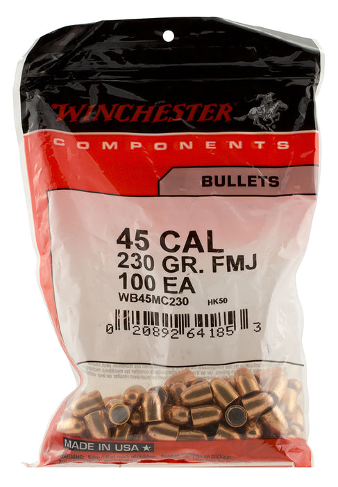 Winchester Ammo WBR45230 Centerfire Handgun  45 Cal 230 gr Full Metal Jacket Truncated Cone 500 Per Box/ 3 Case