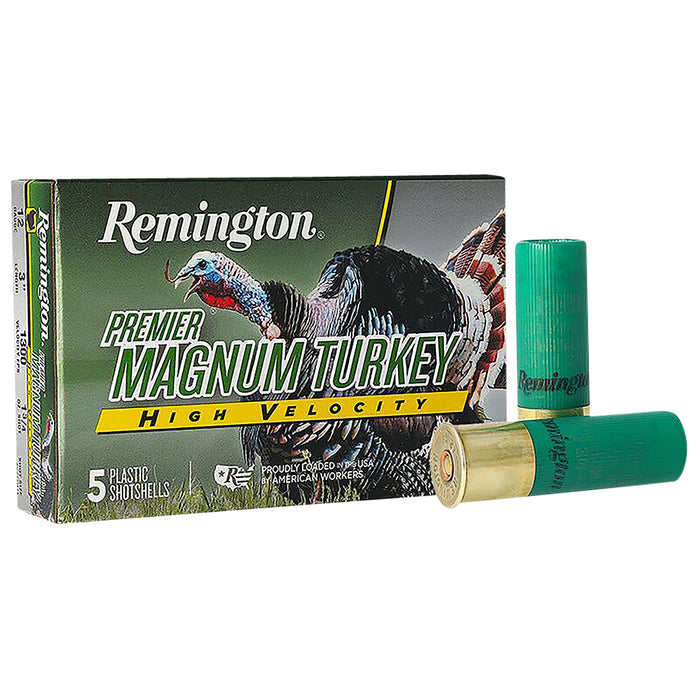 Remington Ammunition 28031 Premier Magnum Turkey High Velocity 12 Gauge 3" 1 3/4 oz 1300 fps 5 Shot 5 Bx/20 Cs