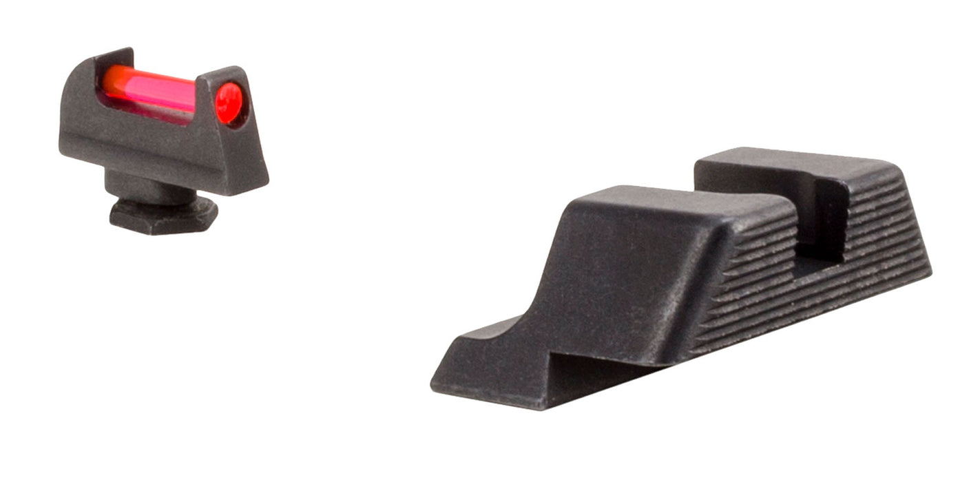 Trijicon 601023 Fiber Sights- Glock Standard Frames  Black | Red Fiber Optic Front Sight Front Sight Black Rear Sight