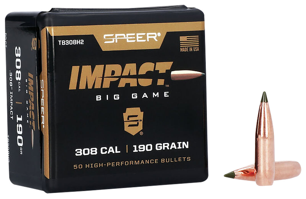 Speer TB308H2 Impact  30 Cal .308 190 gr Slipstream Polymer Tip 50 Per Box/ 5 Case