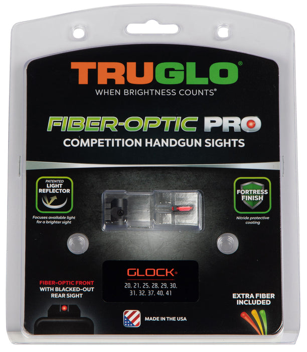 TruGlo TG132G2 Fiber-Optic Pro  Black | Red Fiber Optic Front Sight Black Rear Sight