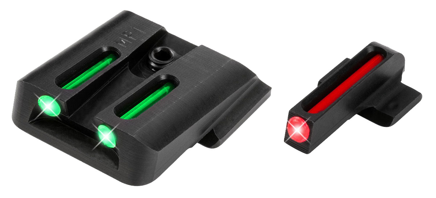 TruGlo TG131MP1 Fiber-Optic  Black | Red Fiber Optic Front Sight Green Fiber Optic Rear Sight