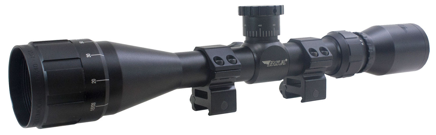 BSA 17312X40AO Sweet 17 Black Matte 3-12x 40mm AO 1" Tube 30/30 Duplex Reticle