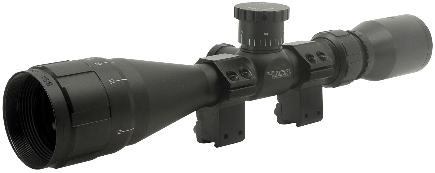 BSA 22412X40AO Sweet 22 Black Matte 4-12x 40mm AO 1" Tube 30/30 Duplex Reticle