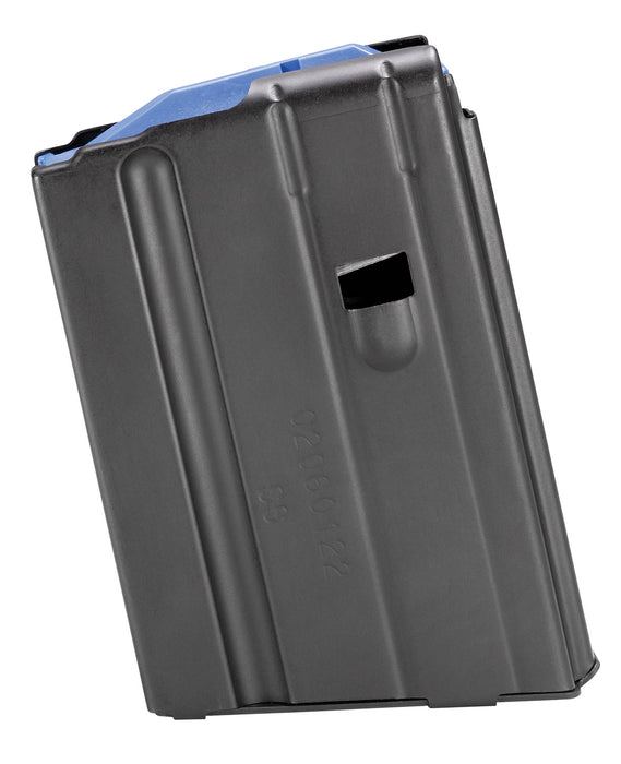 DuraMag 1065041176CPD SS  10rd 6.5 Grendel/6mm ARC for AR-15 Black w/ Blue Follower Detachable