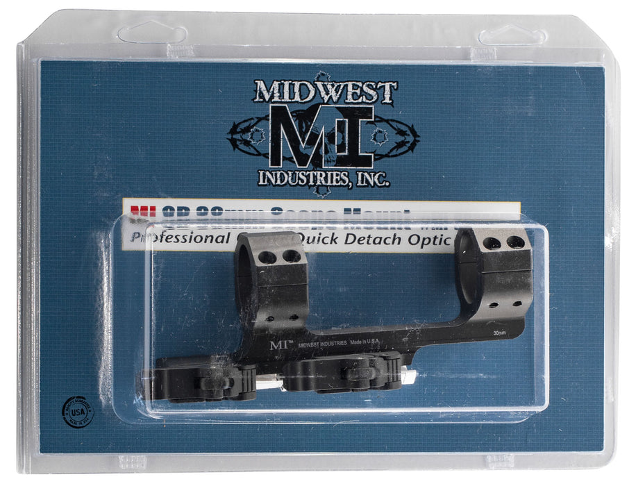 Midwest Industries MIQD30SM 30mm QD Scope Mount/Ring Combo Black Hardcoat Anodized