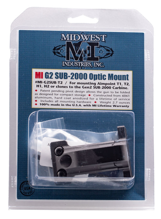 Midwest Industries MIG2SUBT2 Gen2 Sub 2000 Mini Optic Mount  Matte Black