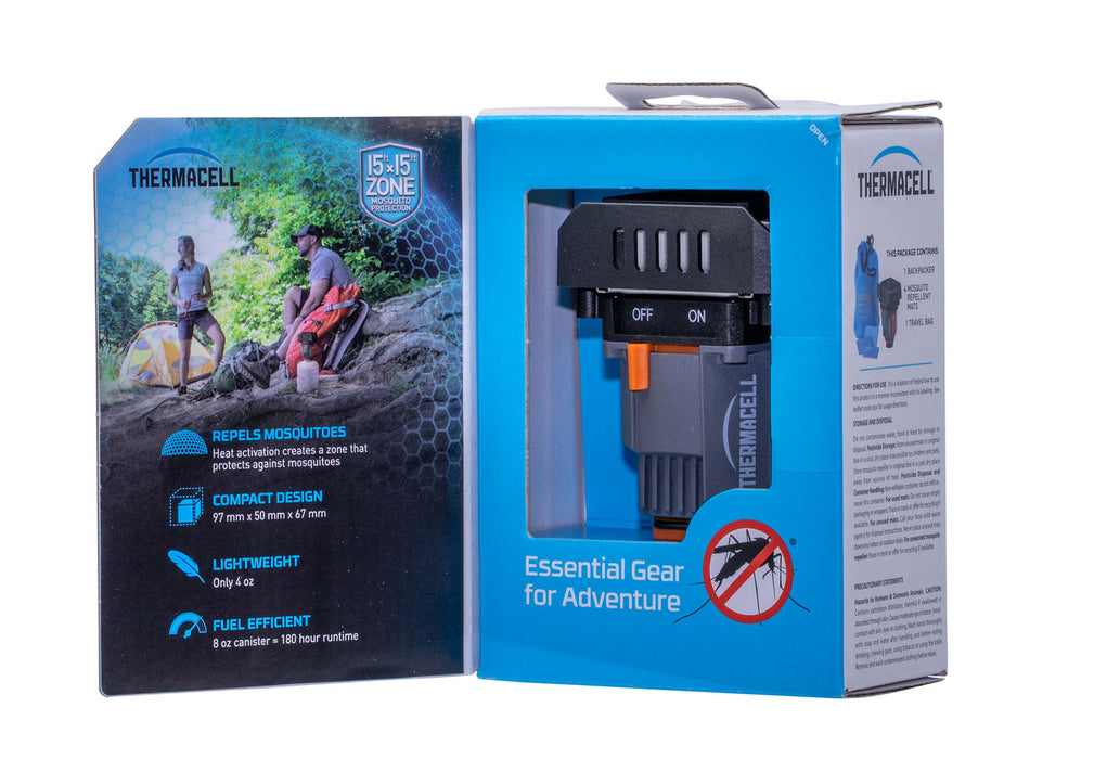 Thermacell MRBPR Backpacker  Gray Effective 15 ft Odorless Scent Repels Mosquito 4 oz Effective Up to 90 Hours