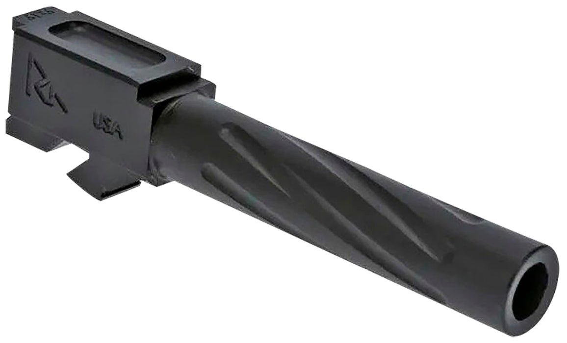 Rival Arms RA20G201A Precision Drop-In Barrel 9mm Luger 4.02" Black PVD Finish  416R Stainless Steel Material with Fluting for Glock 19 Gen3-4