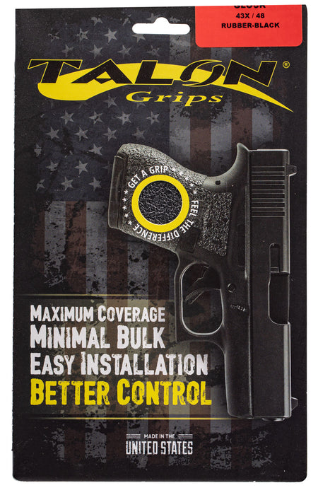 Talon Grips 385R Adhesive Grip  Textured Black Rubber for Glock 43X, 48