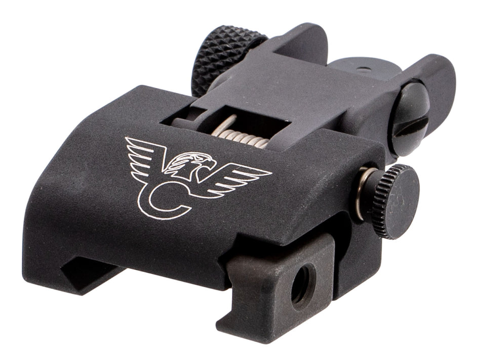 Wilson Combat TRQDSR Rear Sight  Black Flip-Up for AR-15