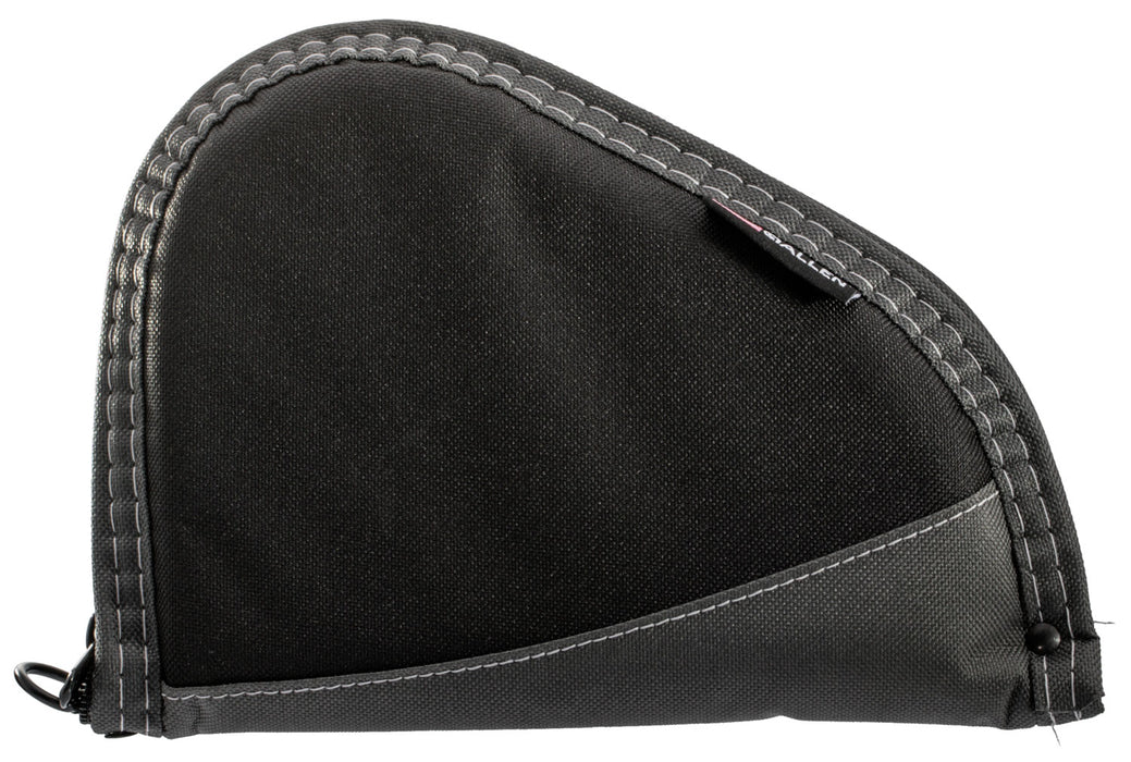 Allen 4448 Deluxe  Handgun Case Black w/Gray Trim, Foam Padding, Non-Absorbent Lining & Lockable Zipper 8" L