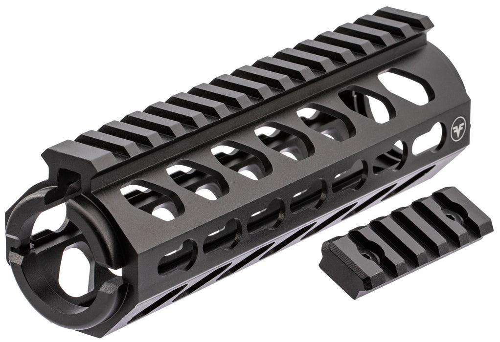 Firefield FF34053 Edge Handguard 6.62" 2- Piece Keymod, Carbine Style Made of 6061-T6 Aluminum with Black Matte Finish for AR-15