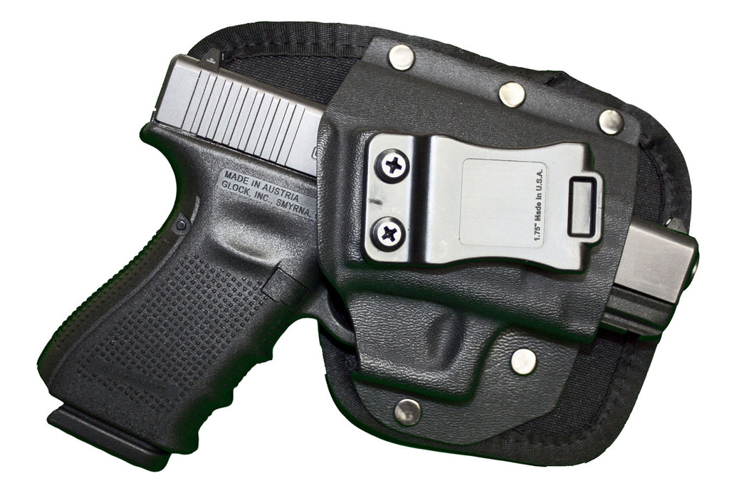 Crossfire Shooting Gear CRFEDCSA1SFR The EDC  IWB Black Ballistic Nylon Belt Clip Fits Subcompact 2.50" Barrel Right Hand