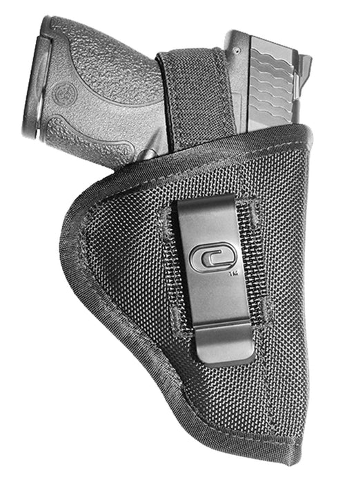 Crossfire Shooting Gear CRFTUSA1S2 The Undercover  IWB/OWB Size 02 Black Ballistic Nylon Belt Clip Fits Subcompact 2-2.50" Barrel Ambidextrous