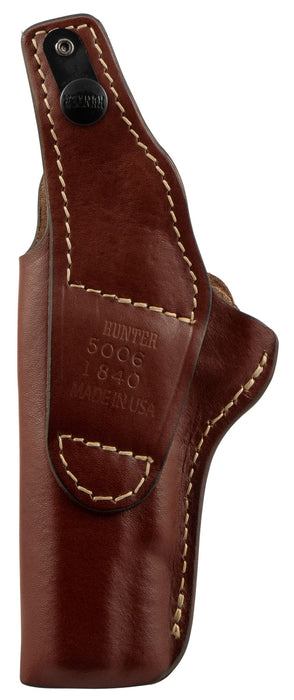 Hunter Company 50006 High Ride  OWB Chestnut Tan Leather Belt Loop Fits Colt Govt Fits Ruger SR1911 Fits 5" Barrel Right Hand