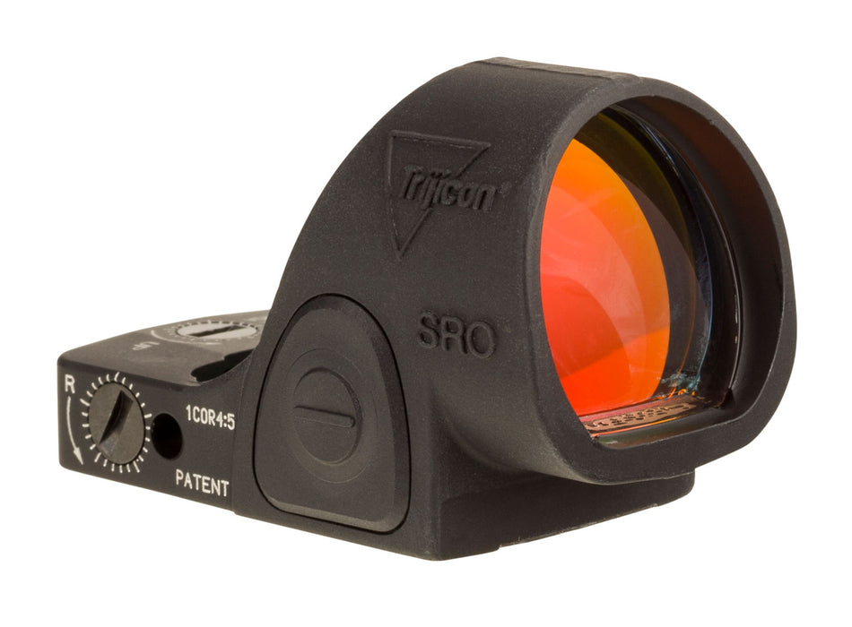 Trijicon 2500003 SRO  Matte Black 1x 25mm x 22.5mm 5 MOA Red Dot Reticle 5.0 MOA Dot Handgun Features Lock In/Out Mode